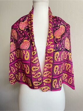Colorful vintage silk scarf